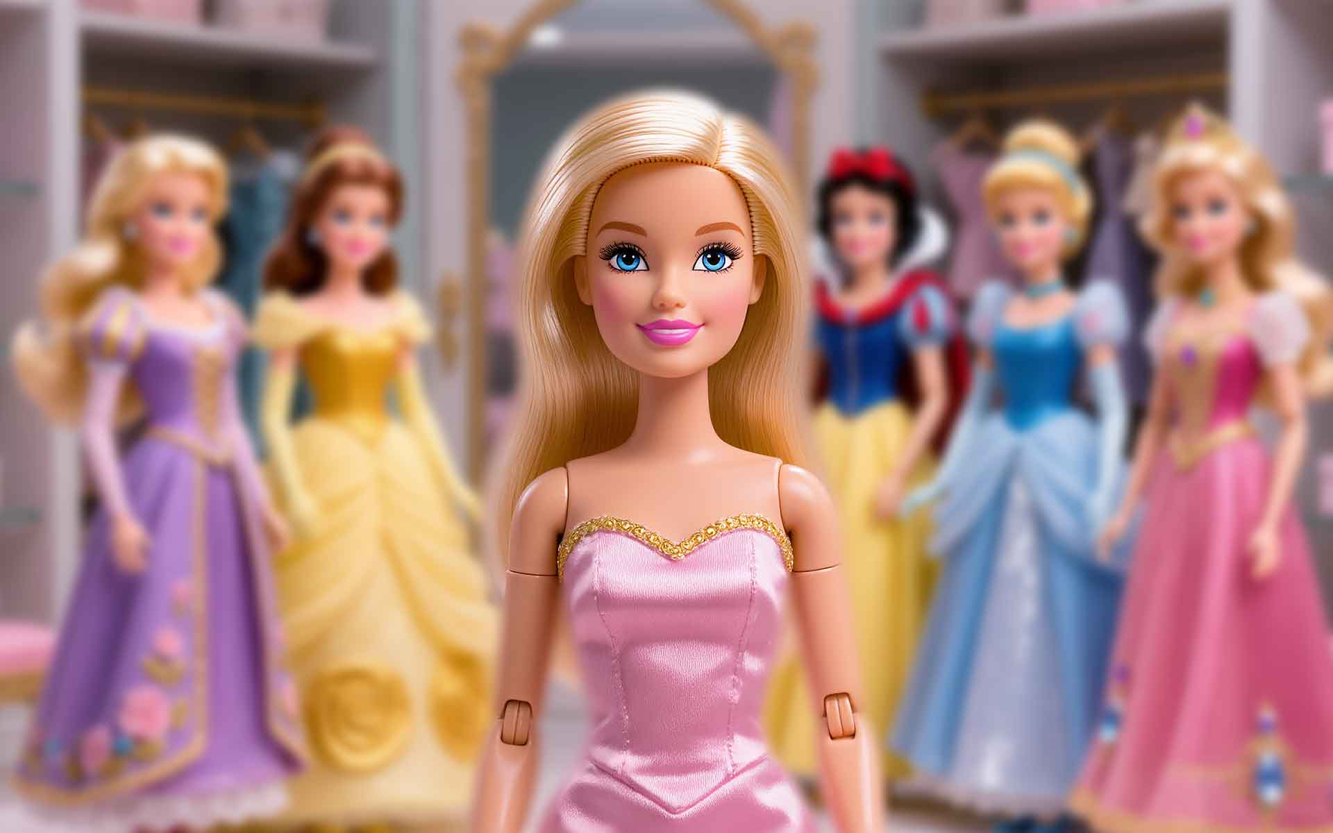 Nieuwe Barbie Jurkjes van Disney Rapunzel, Belle, Sneeuwwitje, Assepoester en Doornroosje